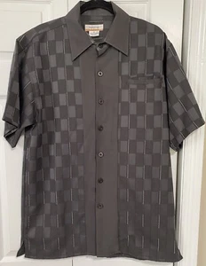 Daniel Elissa Men’s Casual Button Up Shirt Size Medium Short Sleeves Black - Picture 1 of 4