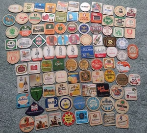 100 VINTAGE BIERUNTERSETZER 50-60 Jahre alt, AUS VIELEN VERSCHIEDENEN LÄNDERN - Bild 1 von 5