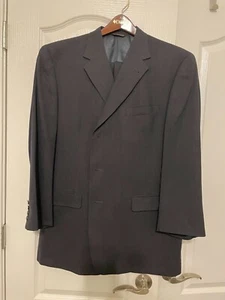 Austin Reed 46R Lined Black Wool Suit Coat & Pants London-England for Dillards - Picture 1 of 13
