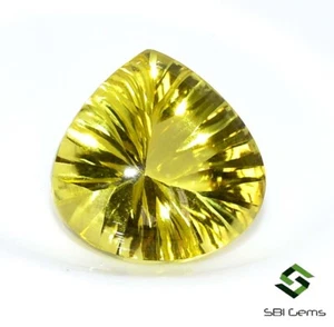 17.03 CTS Natural Lemon Quartz Pear 18x18 mm Bufftop Cabochon Loose Gemstone - Picture 1 of 8