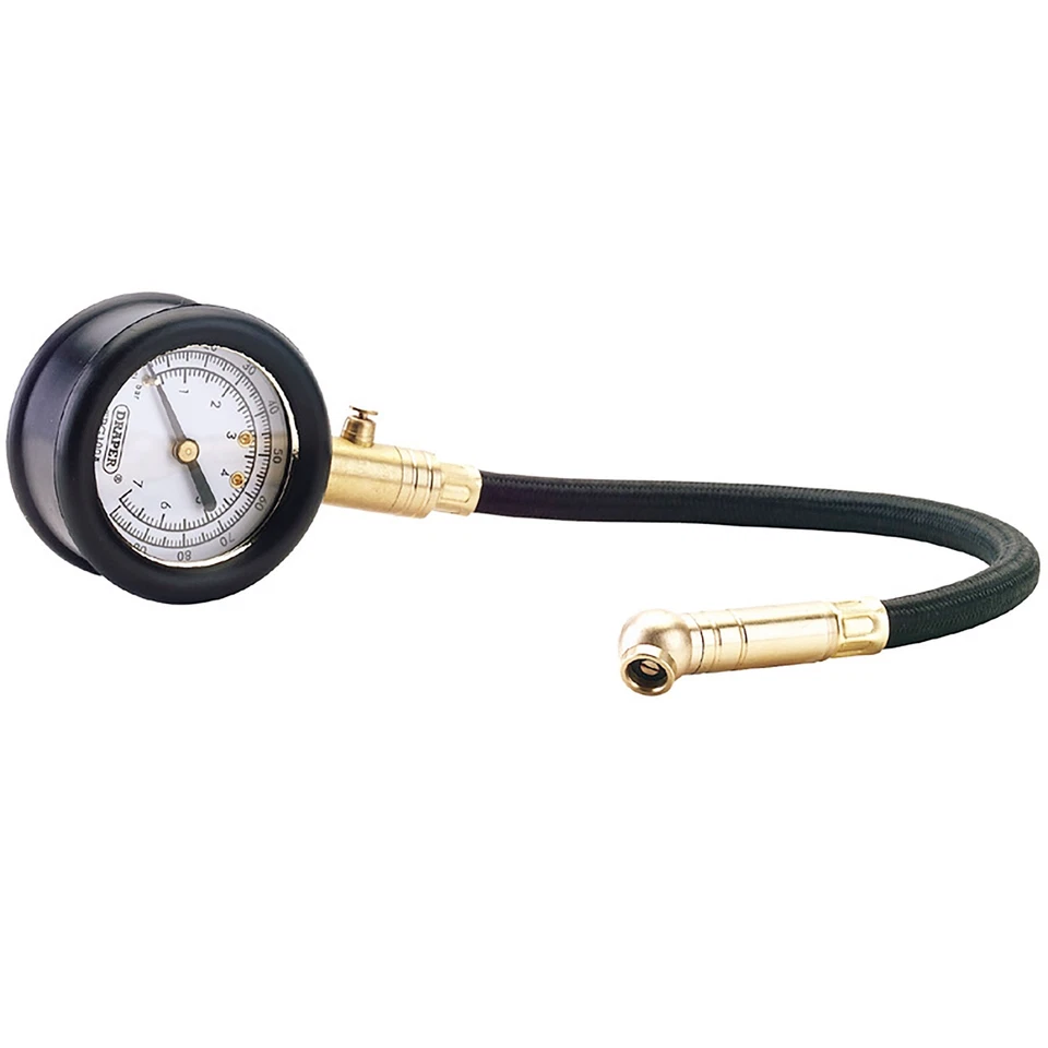 Medidor de presión de neumáticos Draper con manguera flexible - TPG100A Foto 1 de 1