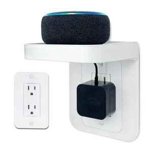 Outlet Shelf Outlet Shelf with Cord Storage Outlet Shelf Wall Holder Power Pe... - Picture 1 of 8