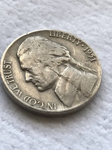 1951 Lamination cracks, mint error Cover