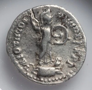 EMPIRE Emperor Domitian 83 AD NGC w/ MINERVA Rome Ancient Silver Roman Coin D199 - Picture 1 of 6