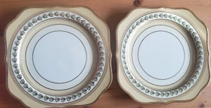 Set of 2 Noritake Japan Goldbelle 3891 Square Salad Plates - Picture 1 of 11