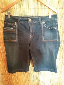 BACCINI Women's Medium Wash Blue Jean Summer Shorts Size 12~ W32" L11 "R9" - Picture 1 of 5