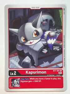 Digimon Next Adventure Kapurimon BT7-001 U NM/M - Picture 1 of 1