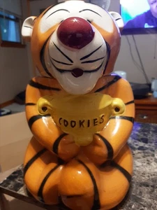 Tarro de galletas de cerámica Tigger vintage años 70 originales de California en muy buena condición - Imagen 1 de 11