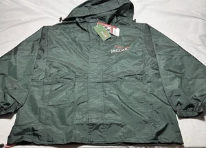 Jaguar Racing Jacke Herren XL Grün Full Zip Taschen Kapuze Regen Kapuze Neu mit Etikett Neu - Bild 1 von 12