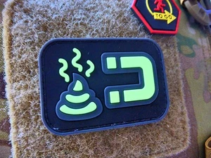 ShitMagnet Patch, glow in the dark / 3D Rubber patch - Bild 1 von 7