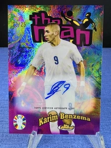 Karim Benzema Topps Finest Auto /25 The Man Euro 2024 France Real Madrid - Picture 1 of 2
