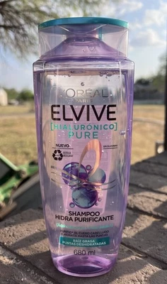 1 - Champú L’Oréal ELVIVE Hialuronico Pure 680 ml (22,90 oz) Foto 1 de 3