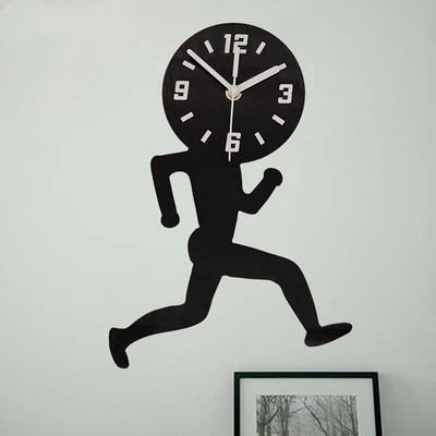 Modern Simple Personality Creative Running Man Acrylic Wall Clock - Image 1 of 3