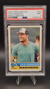 Imagen 2025 Topps Heritage Julio Rodríguez #369 Variation Mariners PsA 9 - Imagen 1 de 2