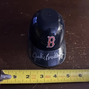 JACKIE BRADLEY HAND SIGNED BOSTON RED SOX GENUINE AUTHENTIC MICRO HELMET NICE - Picture 1 of 3