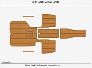 2016-2017 Cobalt 220 SS Cockpit Swim platform 1/4"6mm EVA foam faux mat floor - Picture 1 of 19