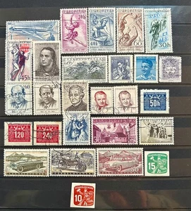 Czechoslovakia Stamps Lot of 27 old stamps MNGH* and used  /10 - Picture 1 of 1