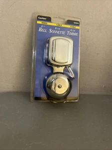 New Sealed Carlon DH922 Chrome Wired Bell Chime Doorbell Old School Vintage NOS - Picture 1 of 4