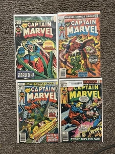 Captain Marvel #40, 49, 52, 57 (1975 Marvel) Menge 4, 1 Schlüssel Klassiker Thor Kampf! - Bild 1 von 5