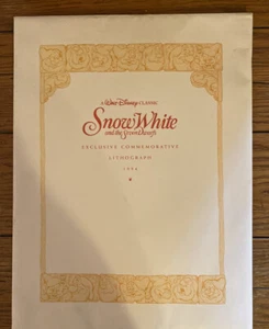 DISNEY SNOW WHITE Dwarfs LITHOGRAPH PRINTS EXCLUSIVE COMMERATIVE 1994 1 PRINT - Bild 1 von 3