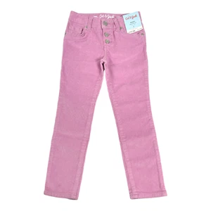 Cat & Jack - Girls Low-Rise Skinny Stretch Corduroy Jeans - Pink - Size 4 - Picture 1 of 7