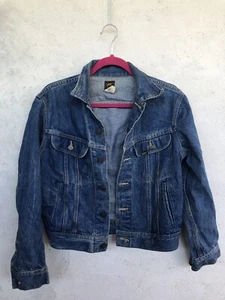 Vintage 80s Lee Rider Trucker Jacket Size 40R Black Label USA PATD 153438 - Picture 1 of 24