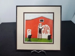 Vintage FRANK WHIPPLE signiert A/P ""Tic Tac Toe"" COA mattiert mit Metallrahmen - Bild 1 von 14