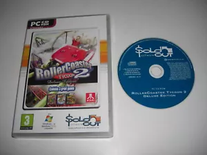 ROLLERCOASTER TYCOON 2 DELUXE Pc SO Inc Base Game + WACKY WORLDS & TIME TWISTER - Picture 1 of 1