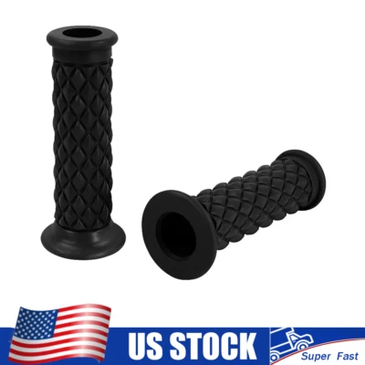 Manillar de goma negro de 1" y 7/8" para motocicleta Harley Honda Suzuki  Foto 1 de 4