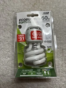 Feit Electric ECOBULB Soft White 60 Watt uses 13 W GU24 Twist Lock Base - Picture 1 of 10