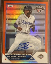 Jackson Chourio 2023 Topps Pro Debut Red Foil Auto /10