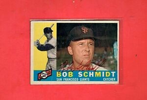 1960 TOPPS BOB SCHMIDT AUTOGRAPHED  SAN FRANCISCO GIANTS CARD d.2015