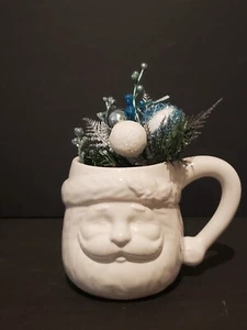 Vintage Retro Inspired Santa Claus Mug, Cup, In White, Gift For Dad Or Collector - Picture 1 of 3
