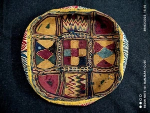 INDIAN VINTAGE ETHNIC BANJARA TRIBAL APPLIQUE KUTCHI RABARI SHIELD COVER BOHO 00 - Picture 1 of 17