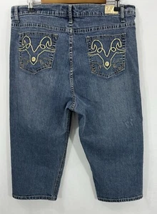 Old Skool Women's Stretch Denim Capri Size: 20 (36"X17.5") - Picture 1 of 9