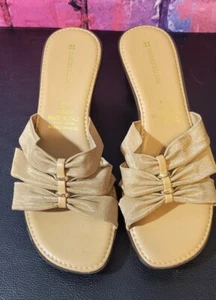 NEW Naturalizer Women's Tan Brown Sandals w/ Fabric Upper Size 9.5 - Picture 1 of 4