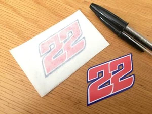 Sam Lowes Race Número 22 - (Par muy pequeño) - VENDEDOR DEL REINO UNIDO - Imagen 1 de 1