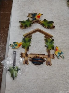 CUCKOO CLOCK FRONT COVER WITH PENDULUM, CREST, NEST #M465 - Picture 1 of 6