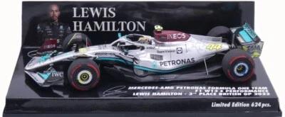 Minichamps Mercedes-AMG W13 3rd British GP 2022 - Lewis Hamilton 1/43 Scale - Image 1 of 4