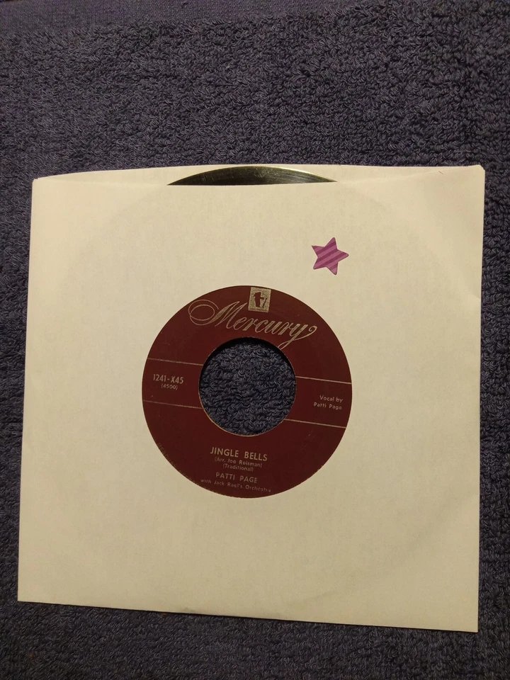 PATTI PAGE- JINGLE BELLS / CHRISTMAS CHOIR-'55 HOLIDAY 45, MERCURY 1241-X45 Foto 1 de 3