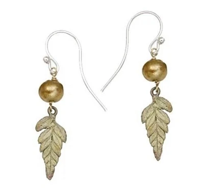 Pendientes MICHAEL MICHAUD "Helecho" 3183 hermosa naturaleza delicada perla de agua dulce  Foto 1 de 4