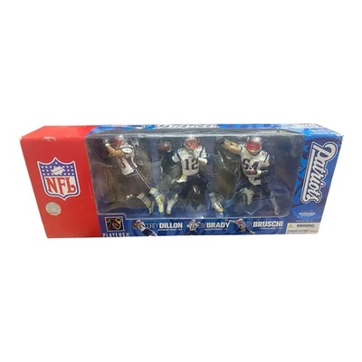 NFL McFarlane’s Sportspicks Patriots paquete de 3 Tom Brady Bruschi Dillon 2006 Foto 1 de 4