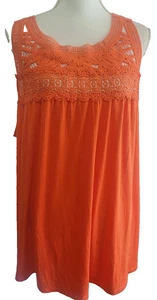 Torrid Tank Top 2x orange Häkelspitze ärmellos fließend Boho Sommer Festival - Bild 1 von 9