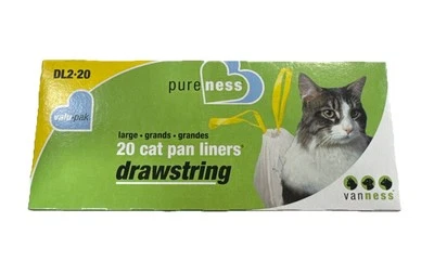 Forros para sartén de arena para gatos Van Ness con cordón grandes - paquete de 20 marfil Foto 1 de 2