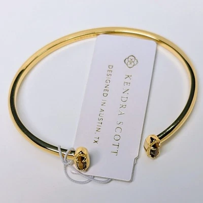 Brazalete Kendra Scott Emma marrón ojo de tigre dorado Foto 1 de 3