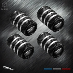 Set Of 4 Premium Metal Tyre Dust Valve Caps Zebra Typ For All JAGUAR Models - Picture 1 of 3