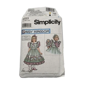 Simplicity 1998 Daisy Kingdom Dress and Doll Uncut Pattern, 8553, Size AA 2,3,4 - Picture 1 of 4