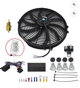 16” Radiator Fan w/ Thermostat & Relay – 3000+ CFM - Imagen 1 de 12
