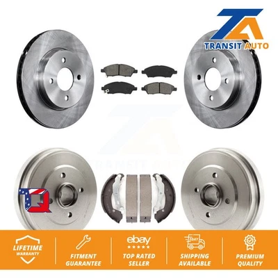 Brake Rotors Semi-Metallic Pad & Drum Front Rear Kit For Nissan Micra Versa Note - Image 1 of 4