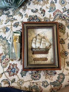 Vintage Cutty Sark 1869 Holz Shadow Box Stift/Bleistift Halter 5" und finnische Elritze - Bild 1 von 5